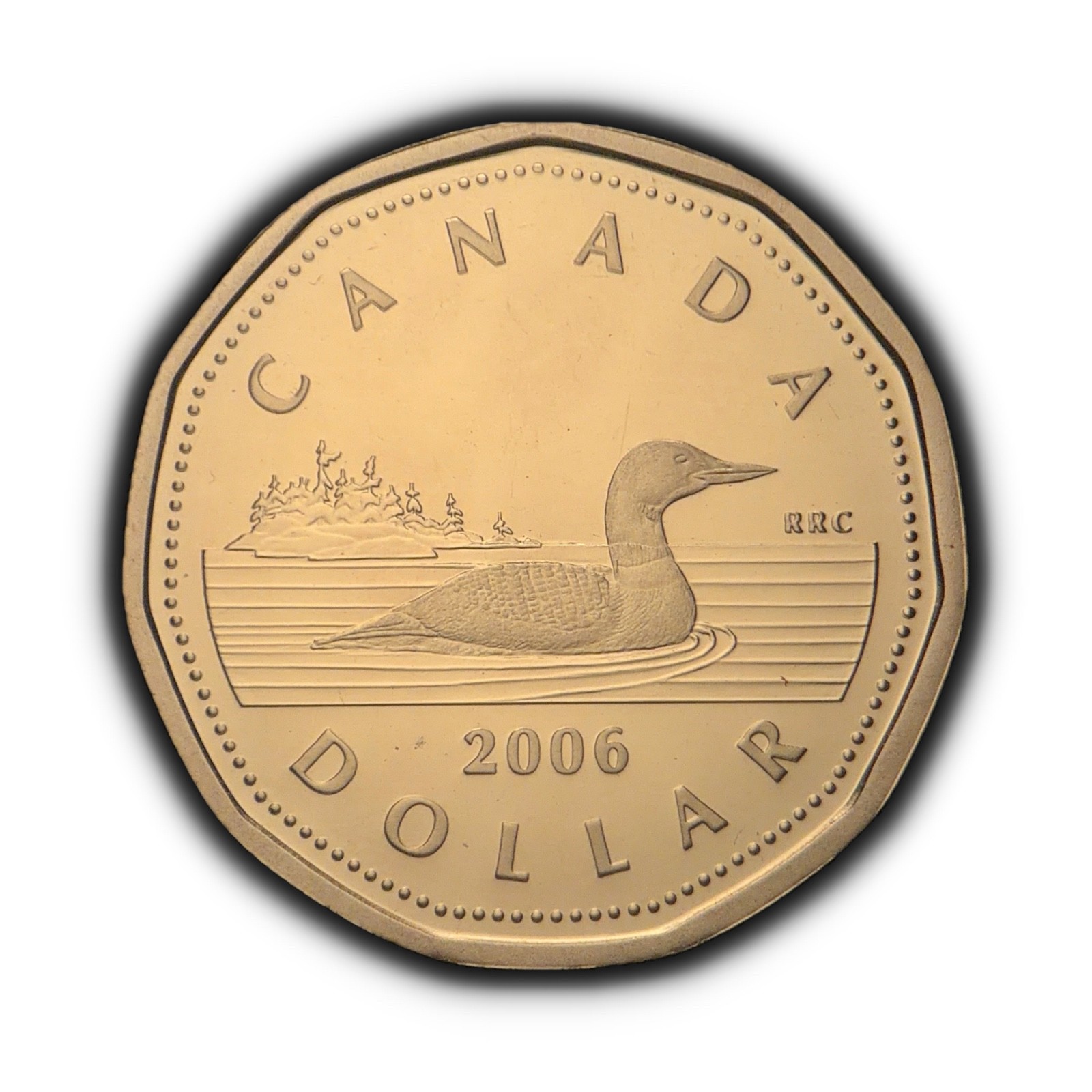 CANADA. 2006, 1 Dollar - QEII, Canadian Loon, Frosted Superb Gem Proof 02