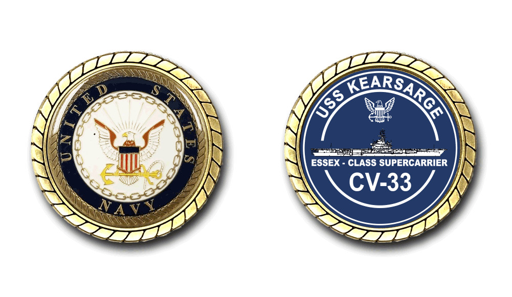 USS Kearsarge CV-33 Challenge Coin US Navy Officially Licensed