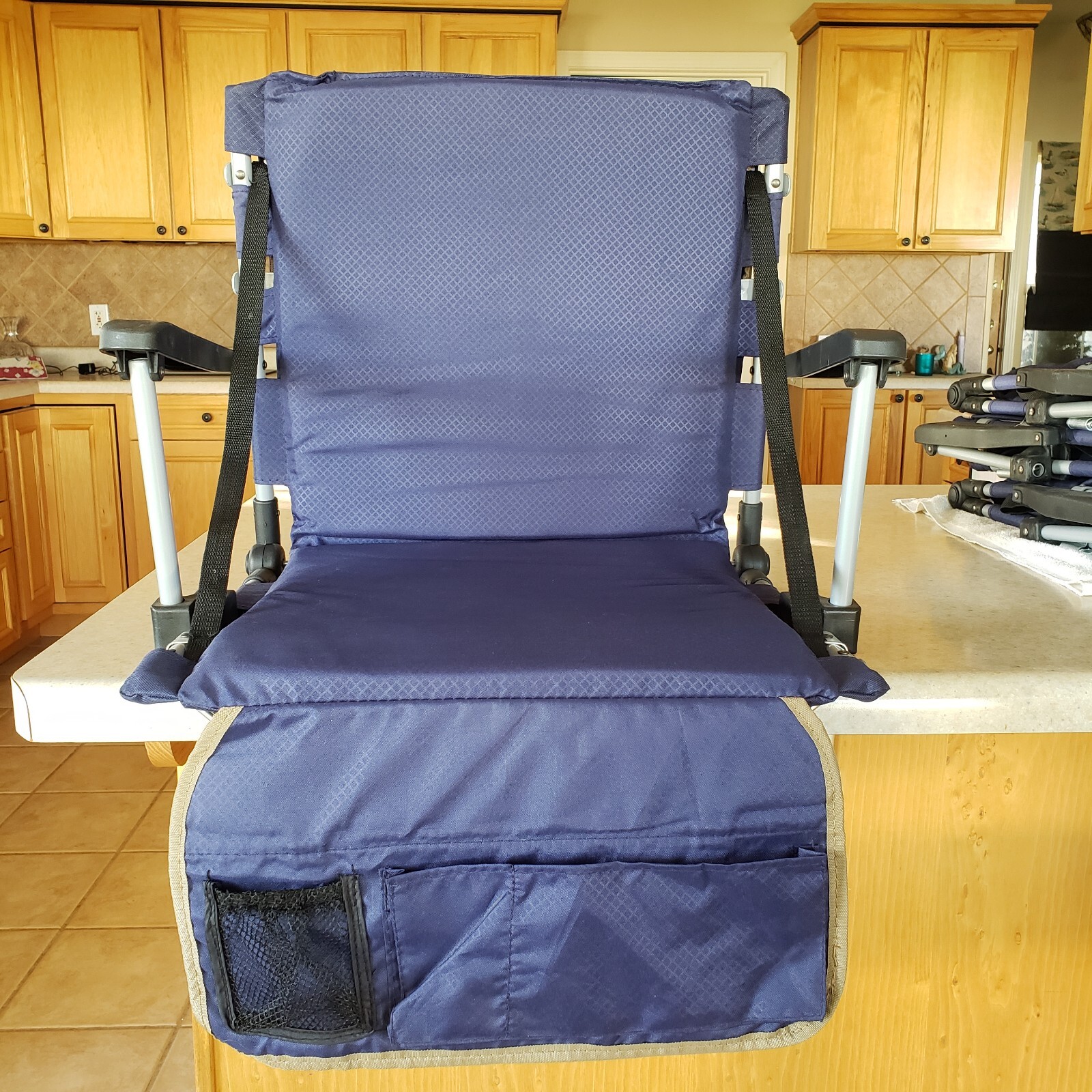 Stadium Seats Deluxe! Set Of Four Portable Bleacher Seats  Picnic Table New