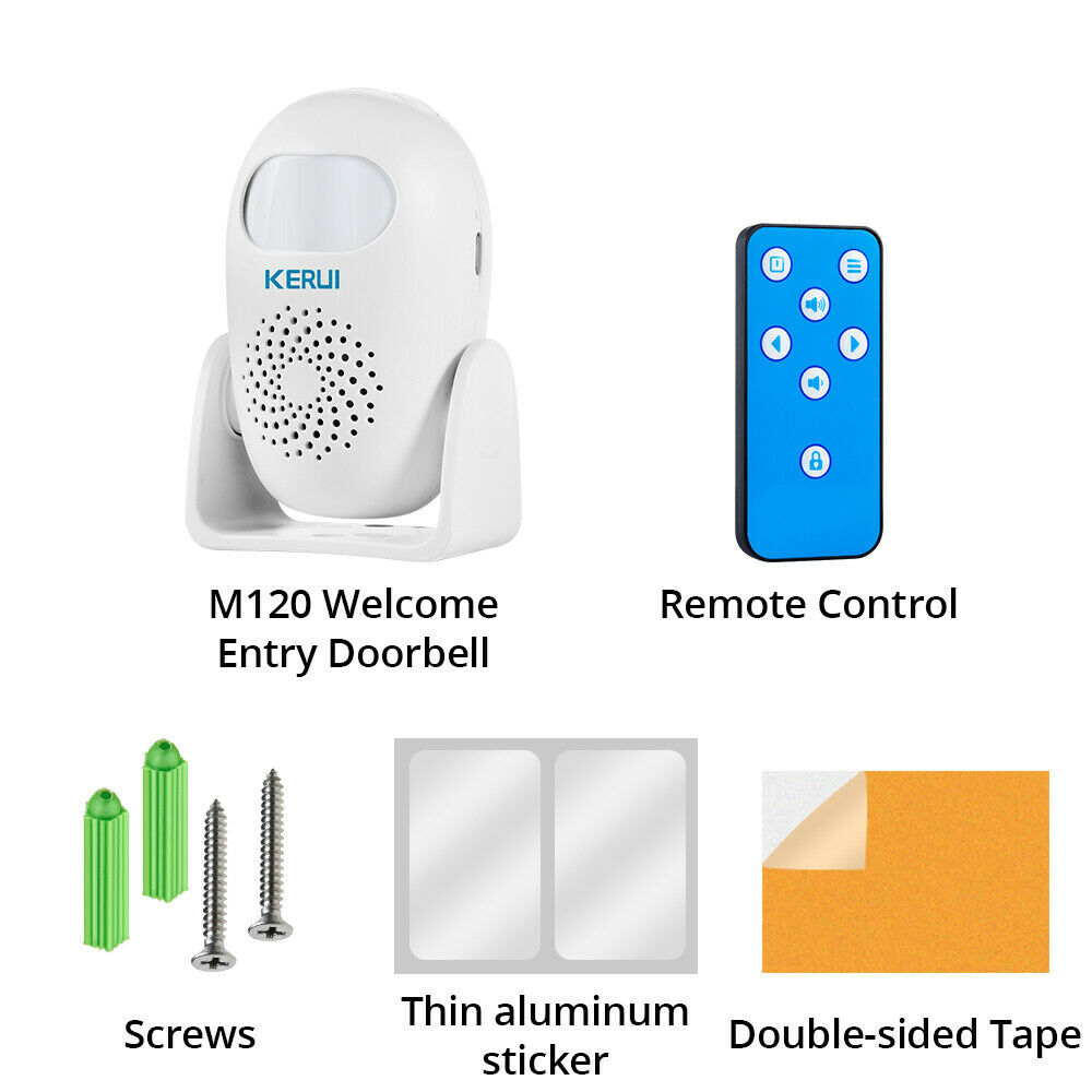 KERUI Wireless Motion Sensor Detect Doorbell Welcome Chime Alarm Remote Control