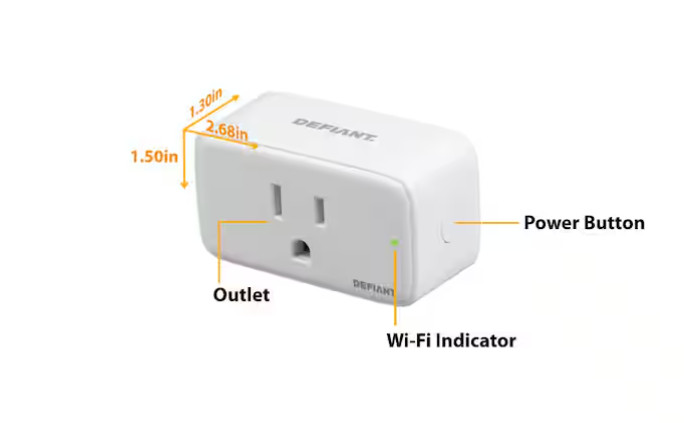 Volt Indoor Smart Plug & Timer Wi-Fi Bluetooth Single Outlet Powered by Hubspace