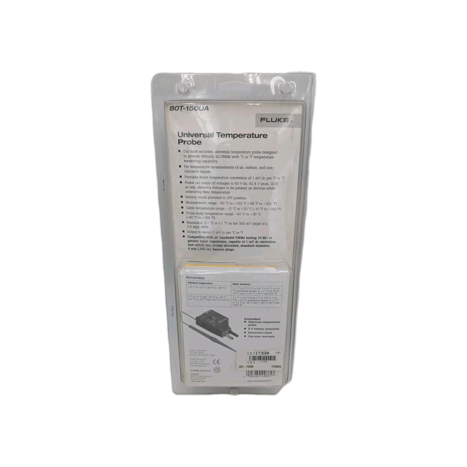 Fluke 80T-150UA Universal Temperature Probe