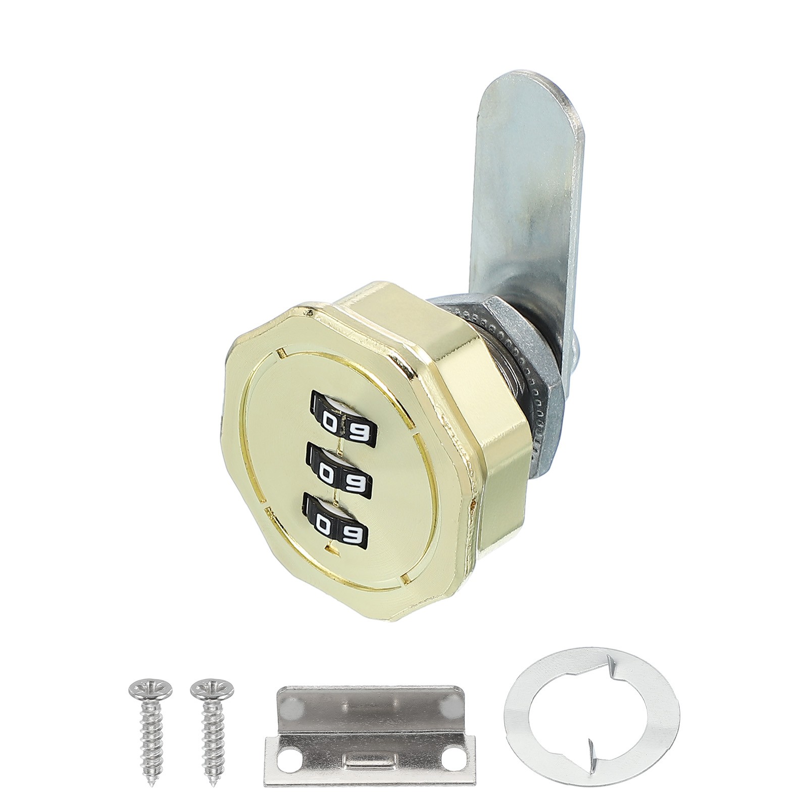 5/8" Combination Cabinet Cam Lock Zinc Alloy Cylinder Password Coded Lock Gold