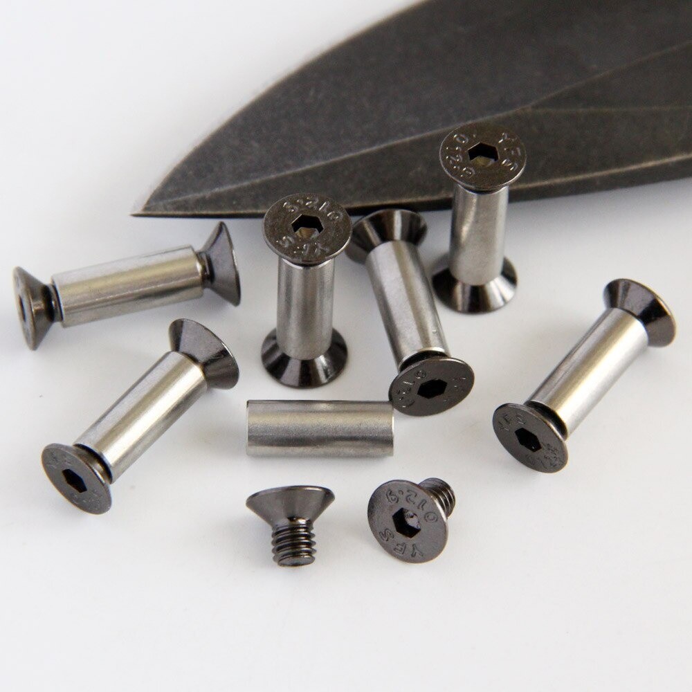 10pcs Knife Handle Bolt Rivets Screw Fastener Nut DIY Material US