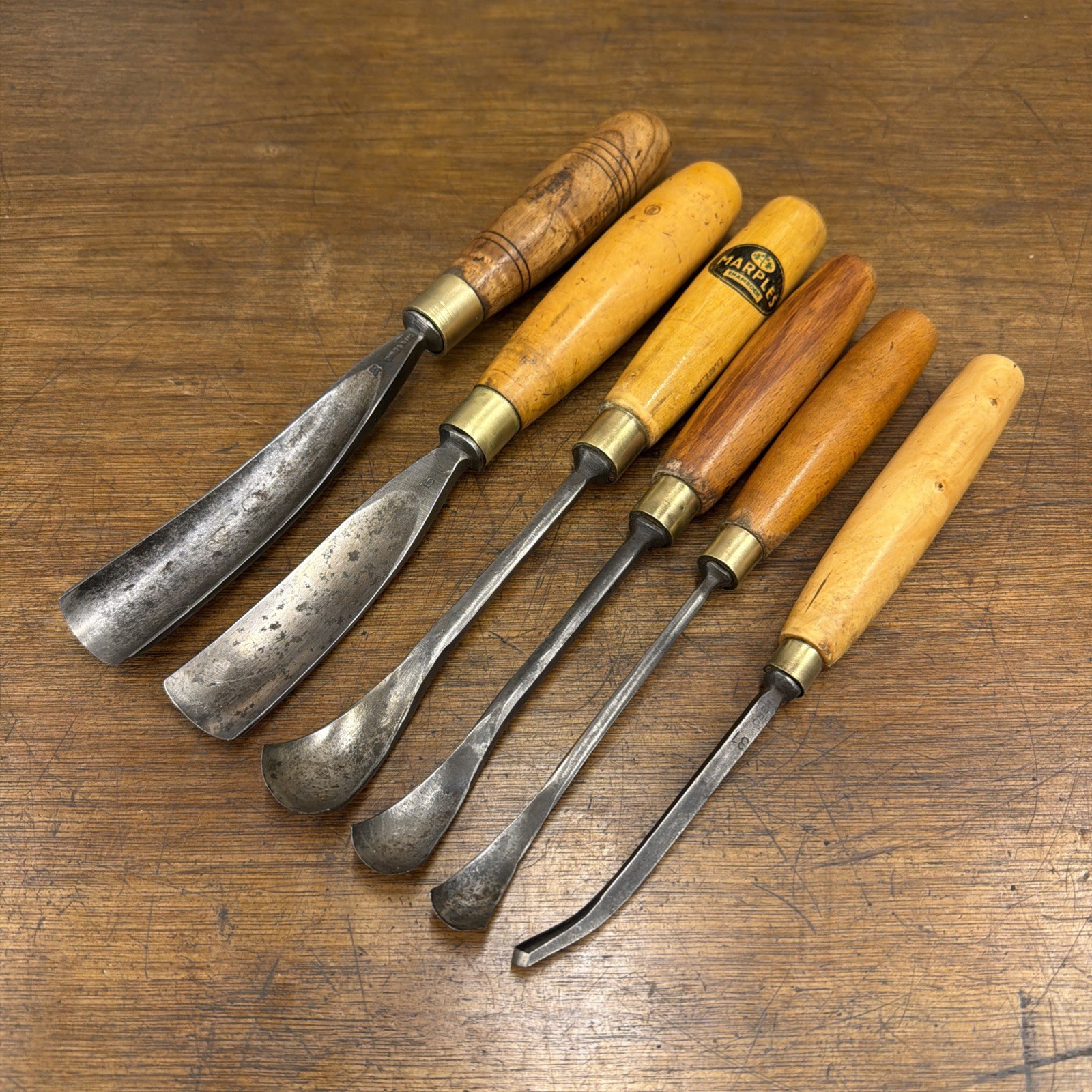 Vintage Gouge / Spoon Chisels - Marples - Addis - Hero