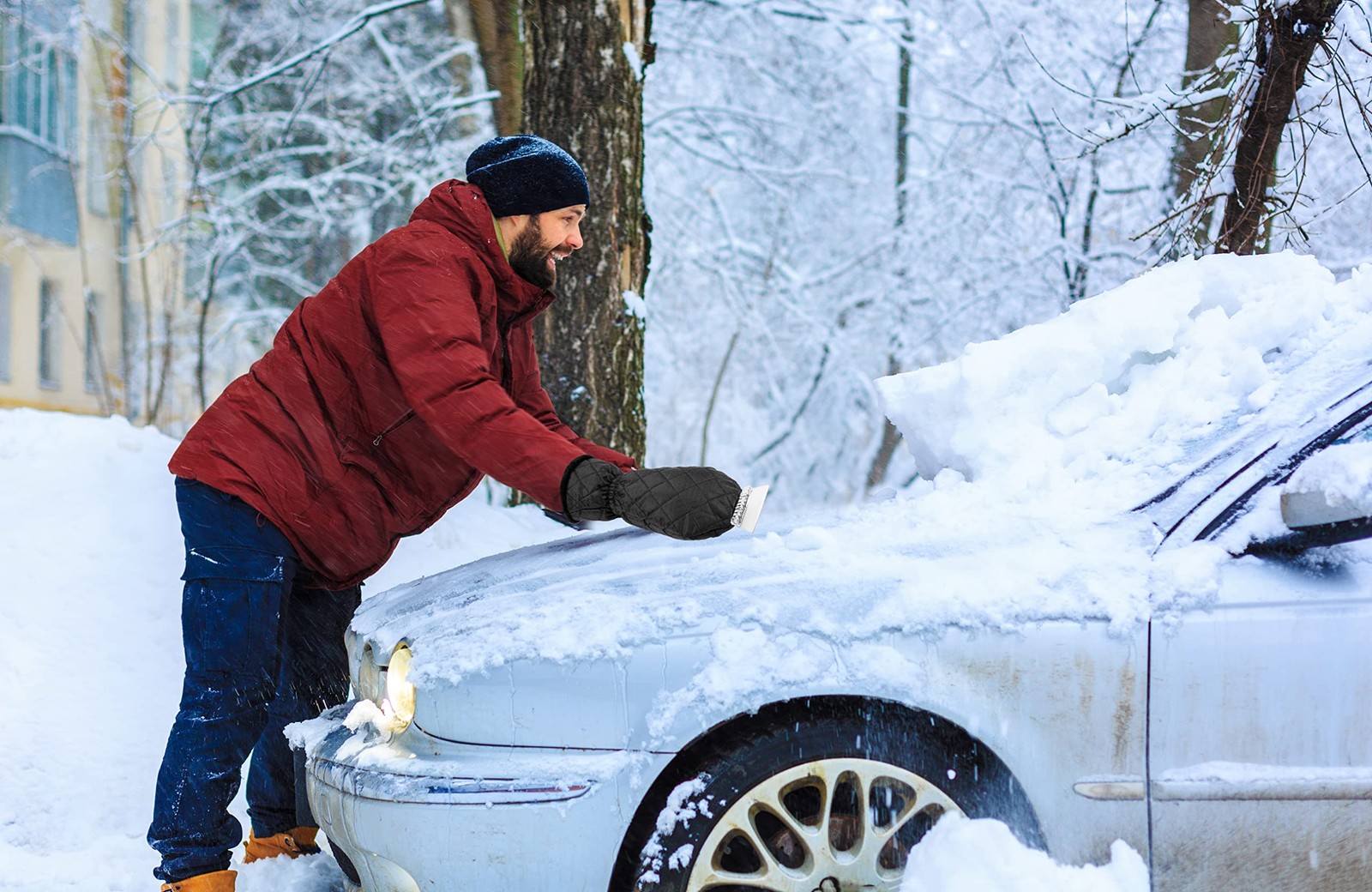 Ice Scraper with Glove Windshield Tool for Fast Ice & Snow Removal