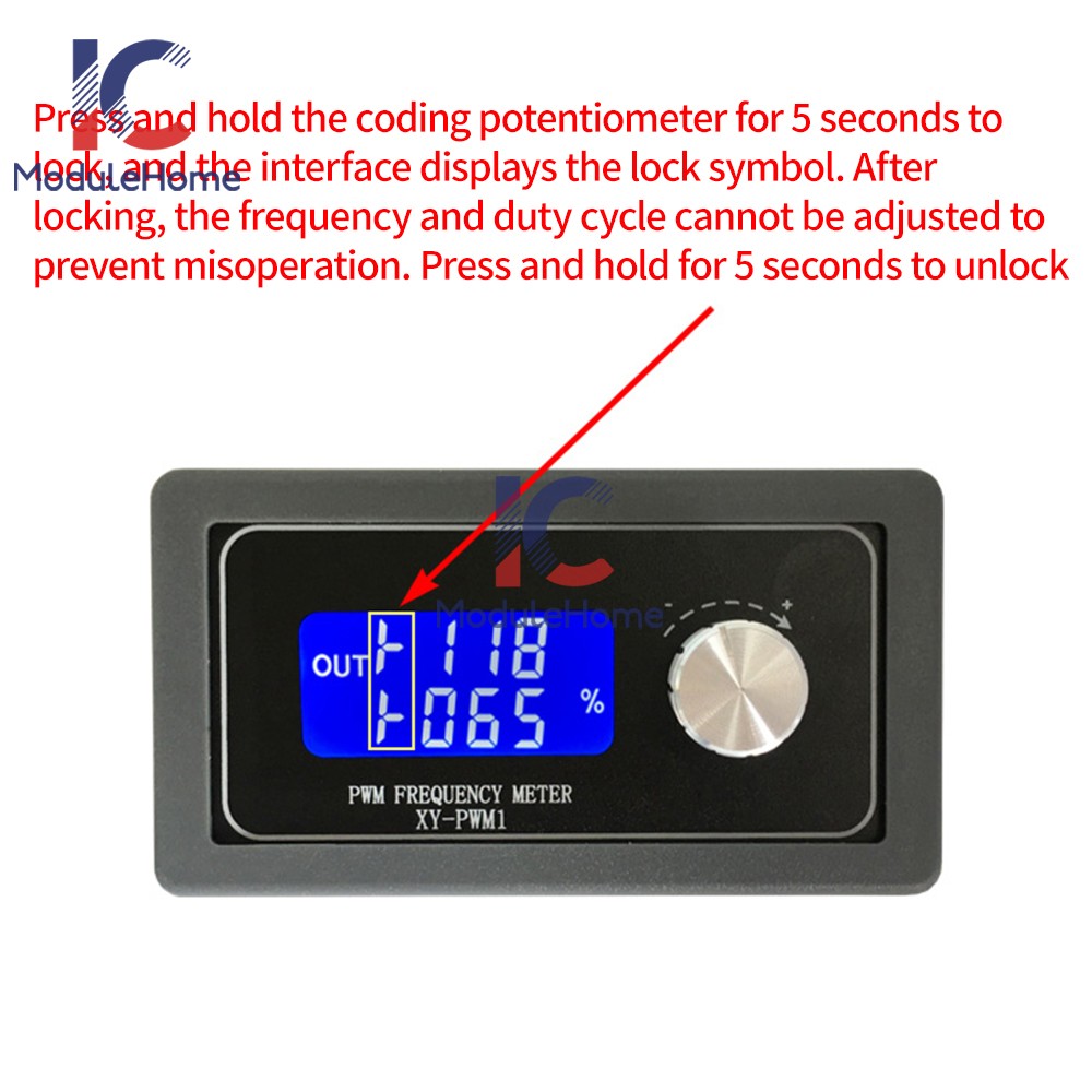 Adjustable PWM Pulse Frequency Duty Cycle Square Wave PWM1 Signal Generator