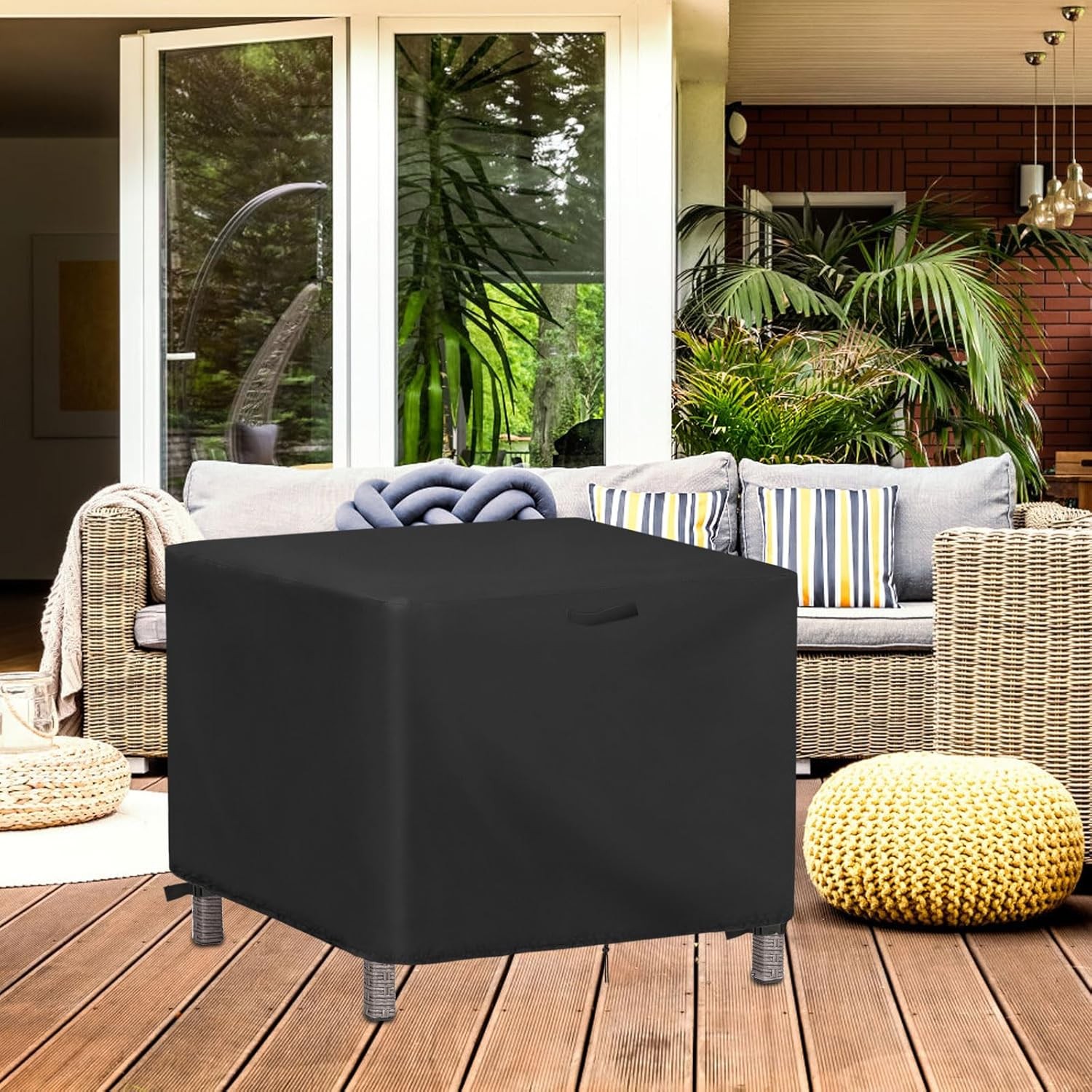 Outdoor Square Table Cover 40 Inch Waterproof Patio Square Bistro Coffee Table