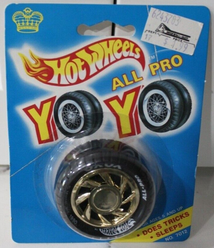 HOT WHEELS 'ALL PRO YO YO' TIRE AND GOLD SPOKED RIM VINTAGE 1990