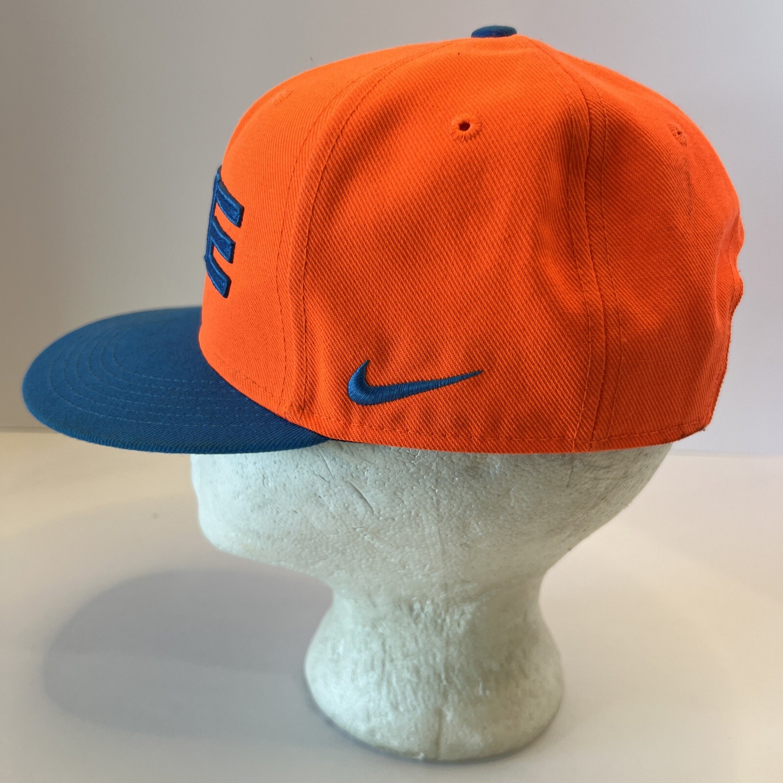 ELITE Orange w Bright Aqua Nike True Hat Cap Snapback Polyester EUC