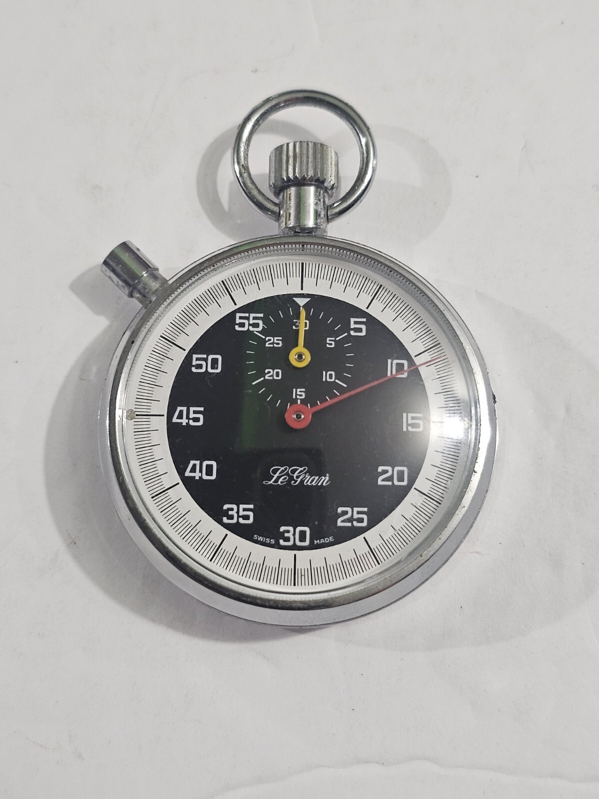 Vintage Swiss Made LE GRAN Mechanical Wind Up 60 Second & 30 Minute Stop Watch