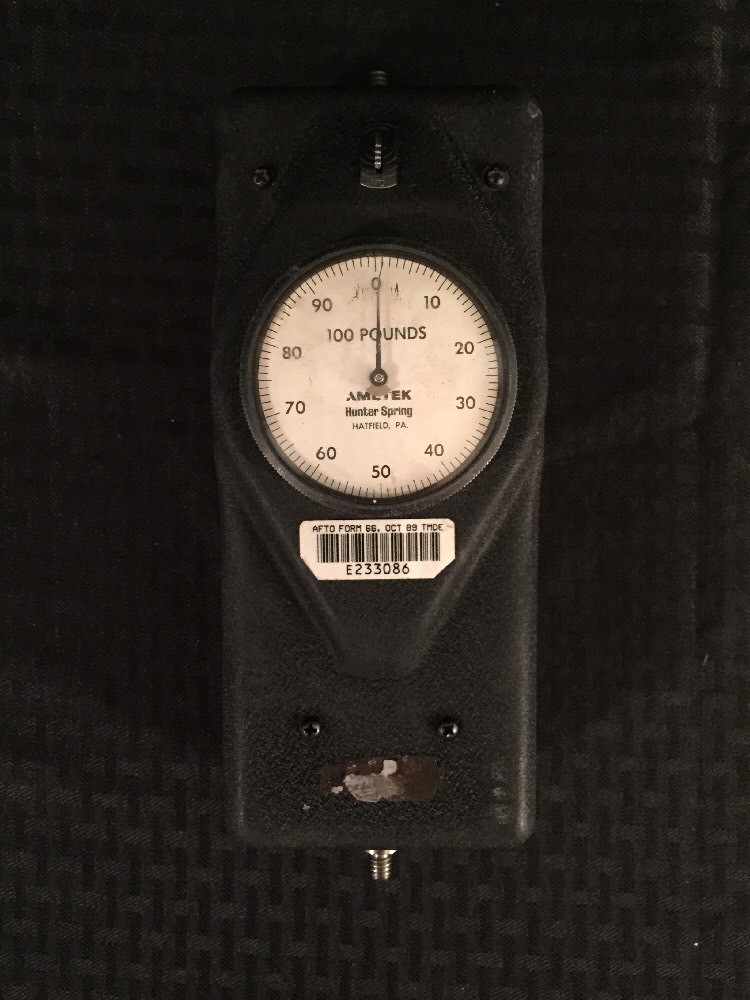 AMETEK HUNTER SPRING 100 Pounds Push Pull Gauge D-100 See Description