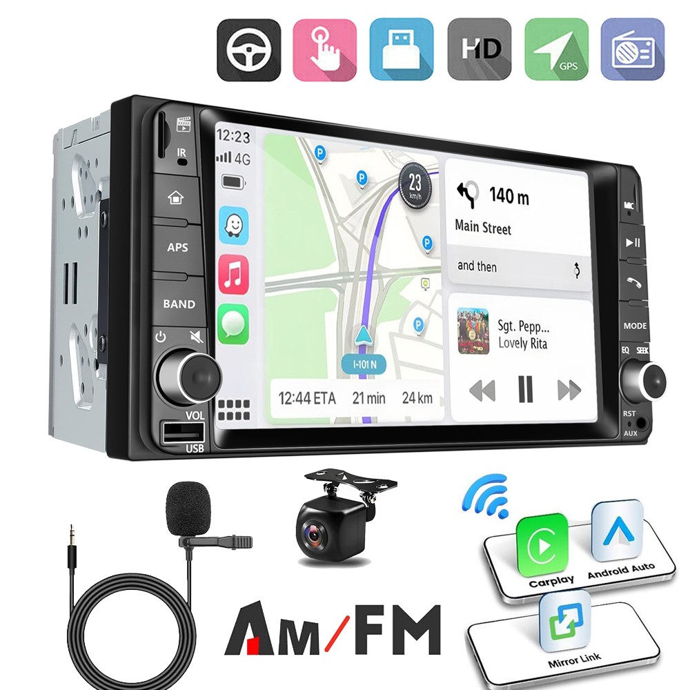 7'' Apple Carplay Car Radio Stereo BT AM FM Player For Subaru WRX STI 2008-2014