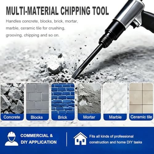 16'' SDS Plus Chisel Set, 3/4'' Flat & Point Chisel with SDS Plus Shank,