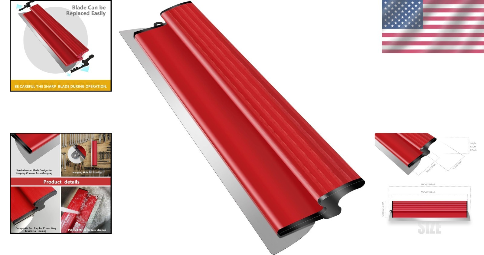 Lightweight 24 Inch Drywall Blade with Ergonomic Grip - Perfect for Contractors