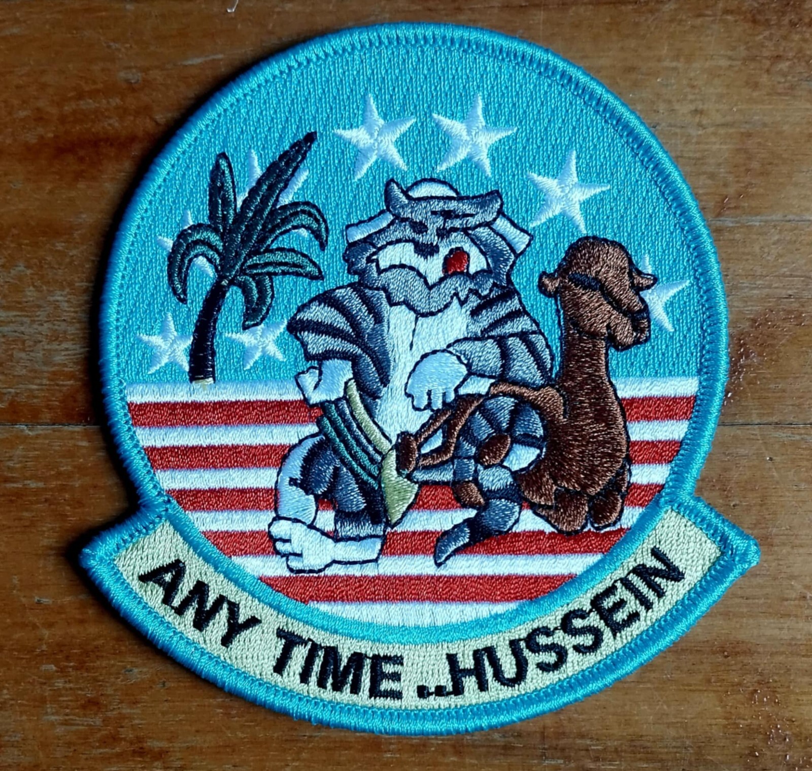 TOMCAT ANYTIME HUSSEIN Navy Military Patch