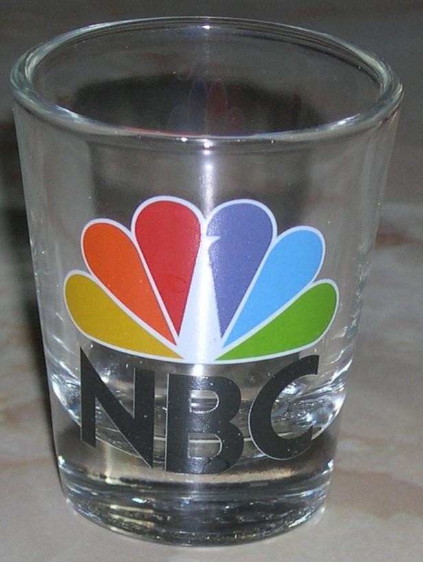 NBC Network Peacock Logo Shot Glass