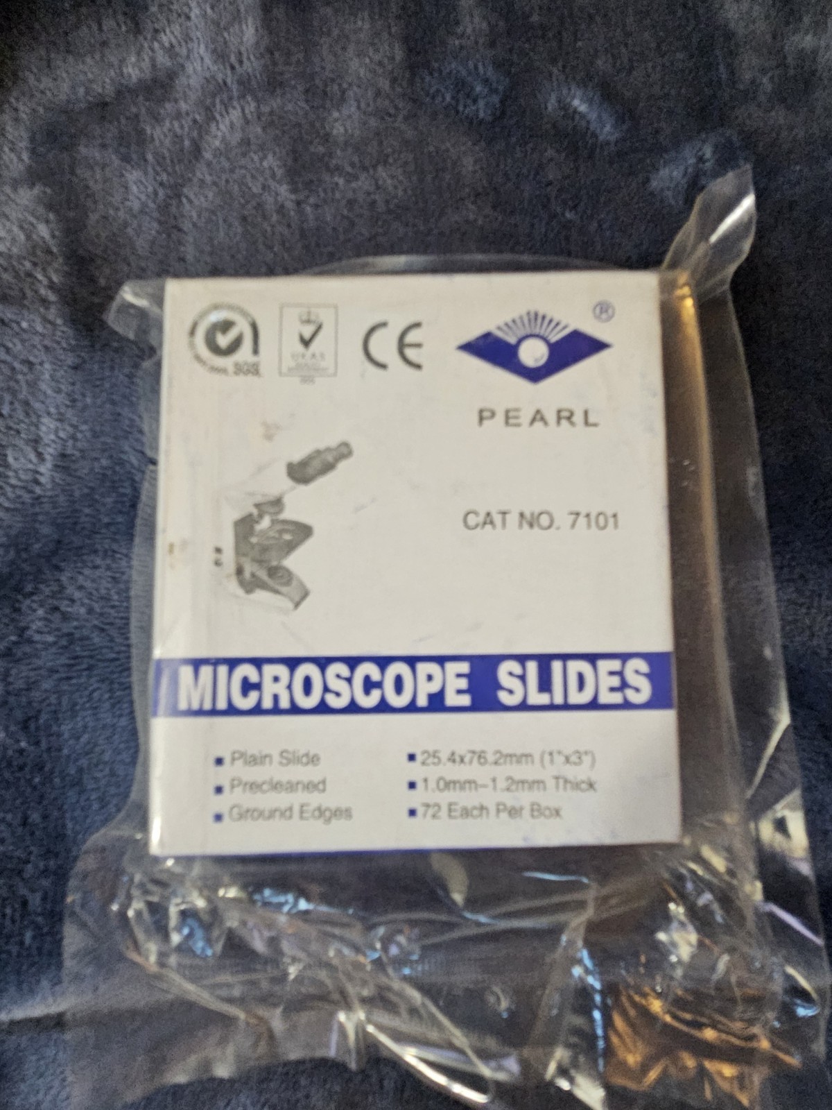 PEARL Microscope Slides, 50 Count, #7101, 1" X 3" New In Package