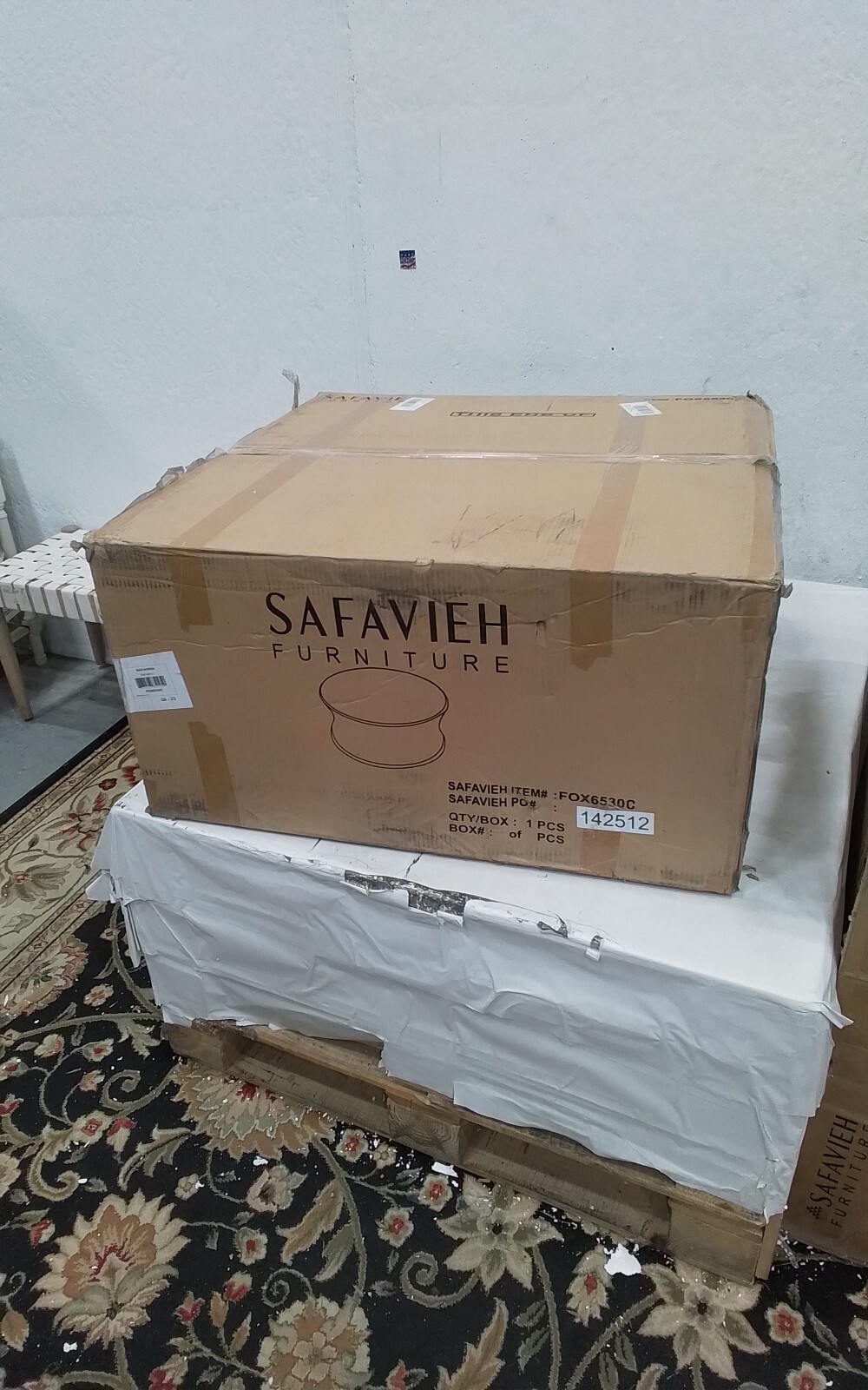 Safavieh RUXTON COCTAIL OTTOMAN, Reduced Price 2172749467 FOX6530C