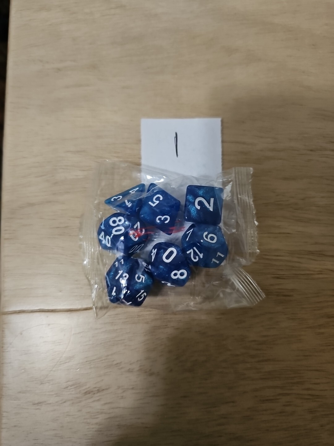 7pcs Polyhedral Dice Set - Assorted Colors - D4 through D20 - DnD