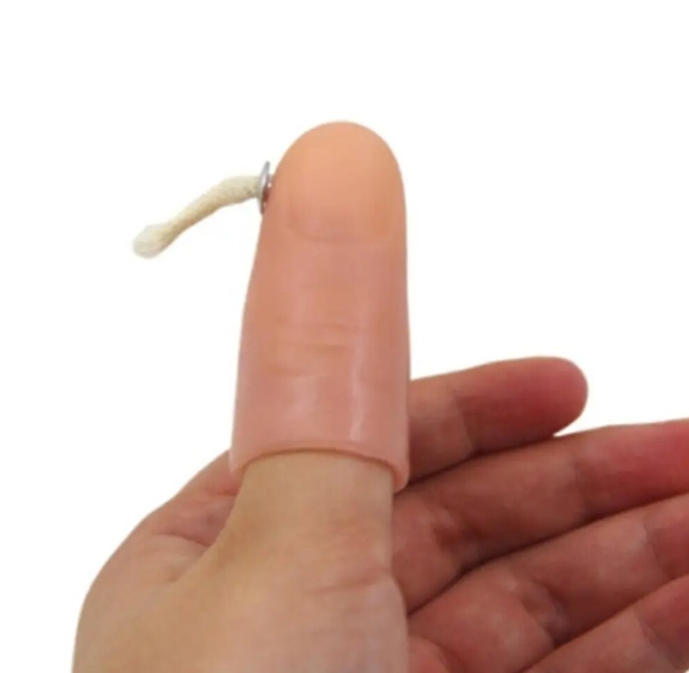 Magic Trick Moving Flame Illusion Rubber Thumb Magician's Prop T15
