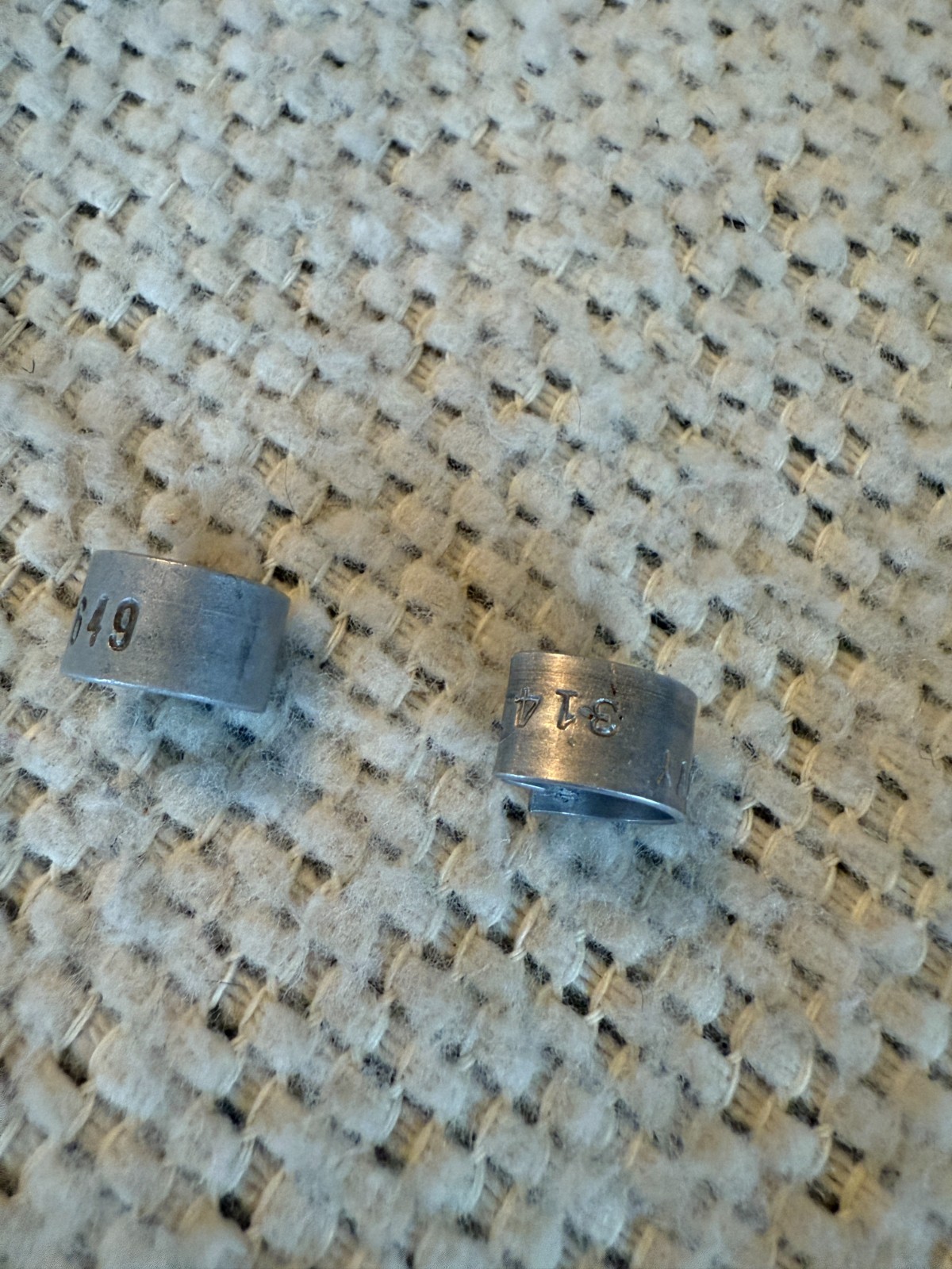 Lot of 2 Bird Leg Band Muscovy