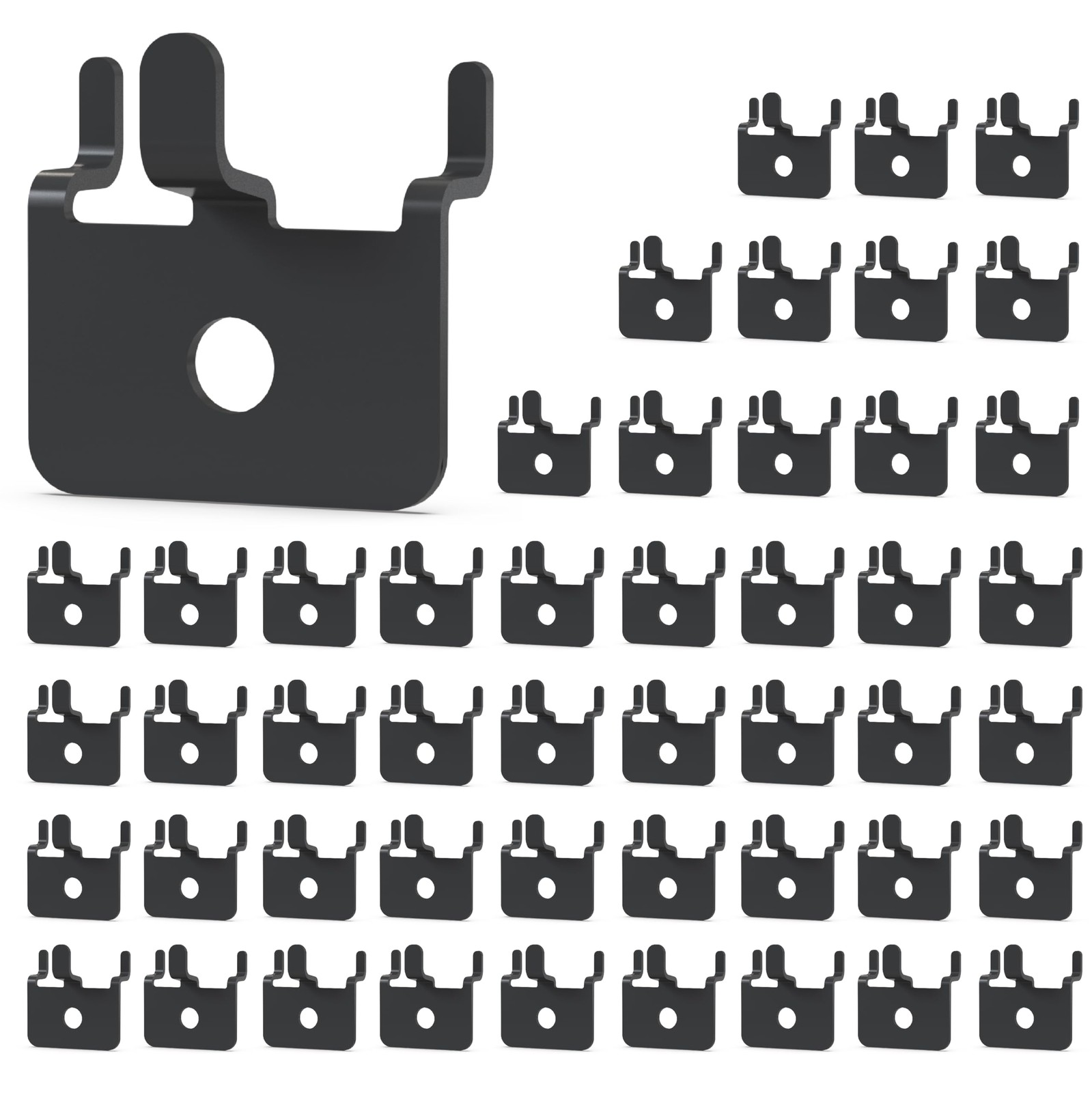 50PC Black Pegboard Picture Hangers for 1/8 & 1/4 Inch Boards