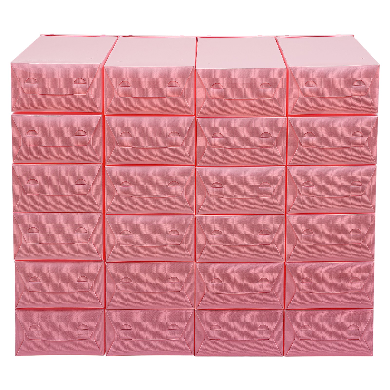 24 Pack Shoe Storage Boxes With Clear Flip Lid, Stackable Shoe Storage Organizer