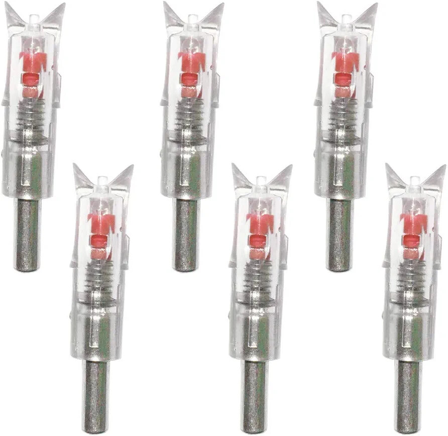 6PCS Lighted Nocks for Crossbow with .300/7.62mm Inside Diameter Led Nocks Arrow