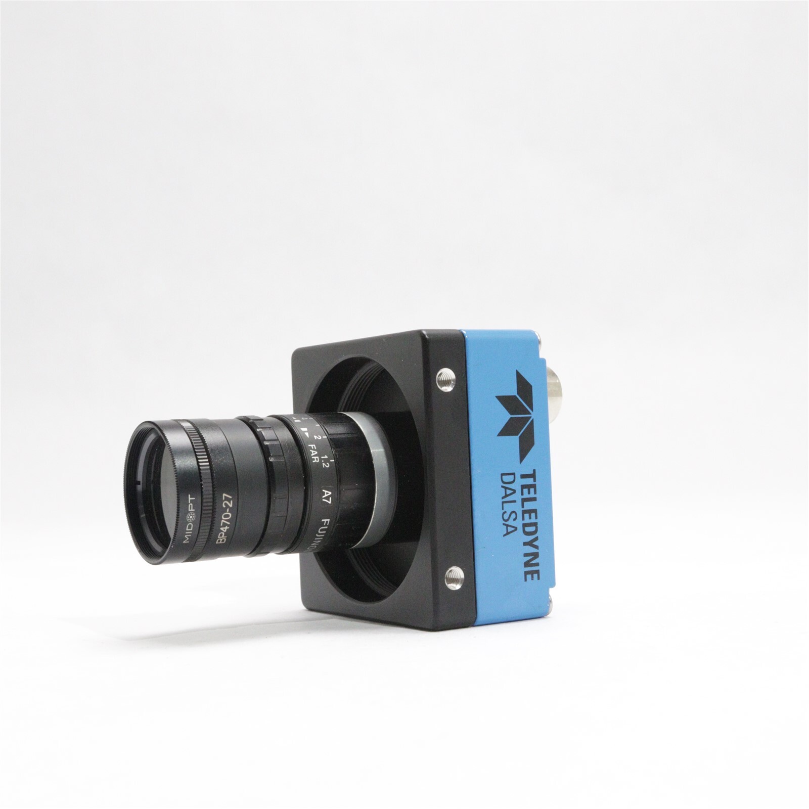TELEDYNE DALSA INDUSTRIAL CAMERA BSP-21-01M22-00-R W/ FUJINON DF6HA-1B