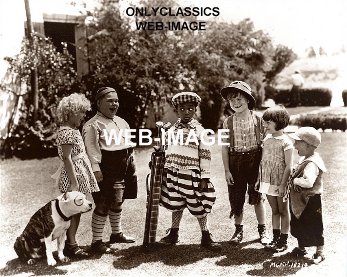 THE ORIGINAL OUR GANG LITTLE RASCALS & DOG GOLF 8x10 PHOTO GOLFING AMERICANA