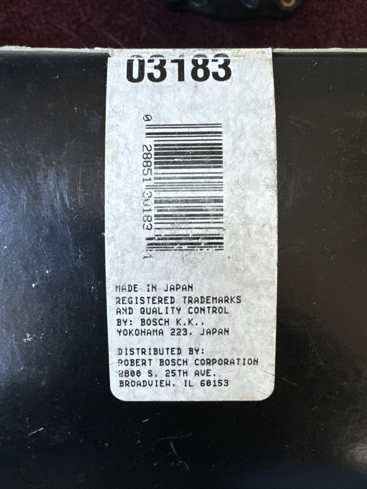 Bosch 03183 Distributor Cap NEW
