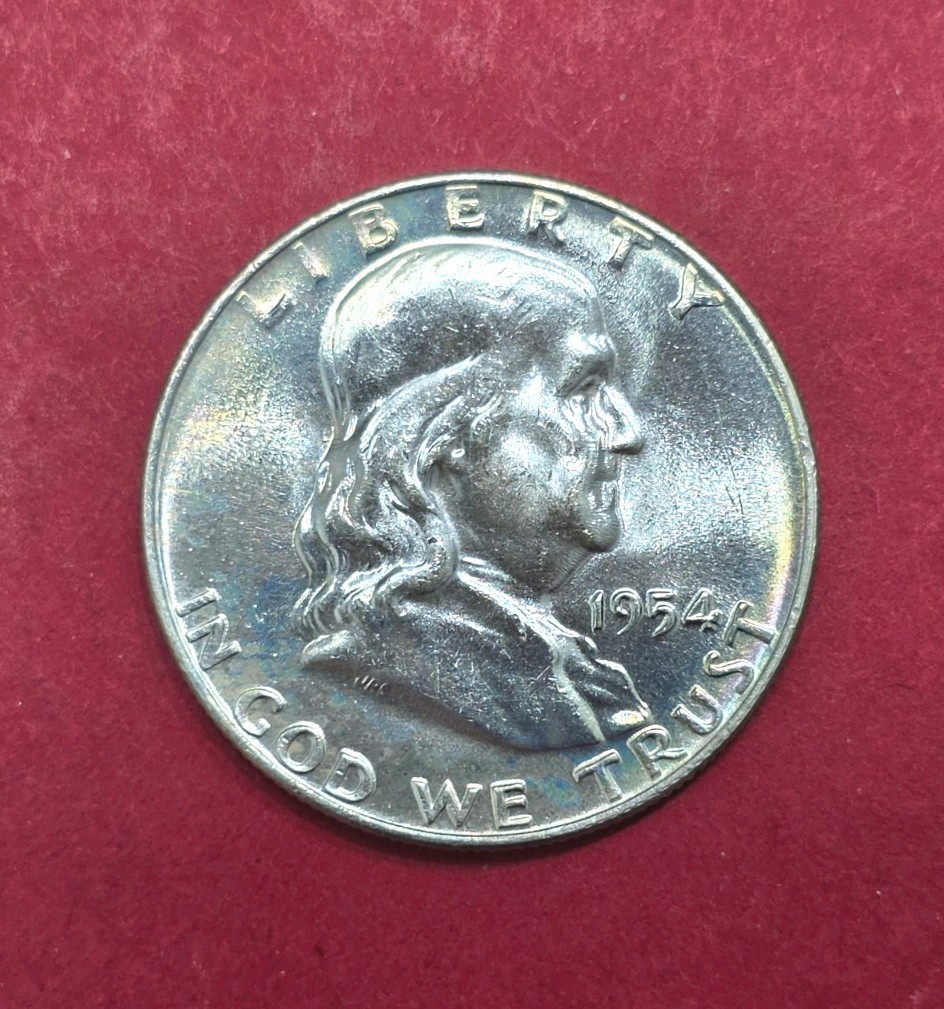1954-D Franklin Half Dollar Nice Toning, MS Condition.