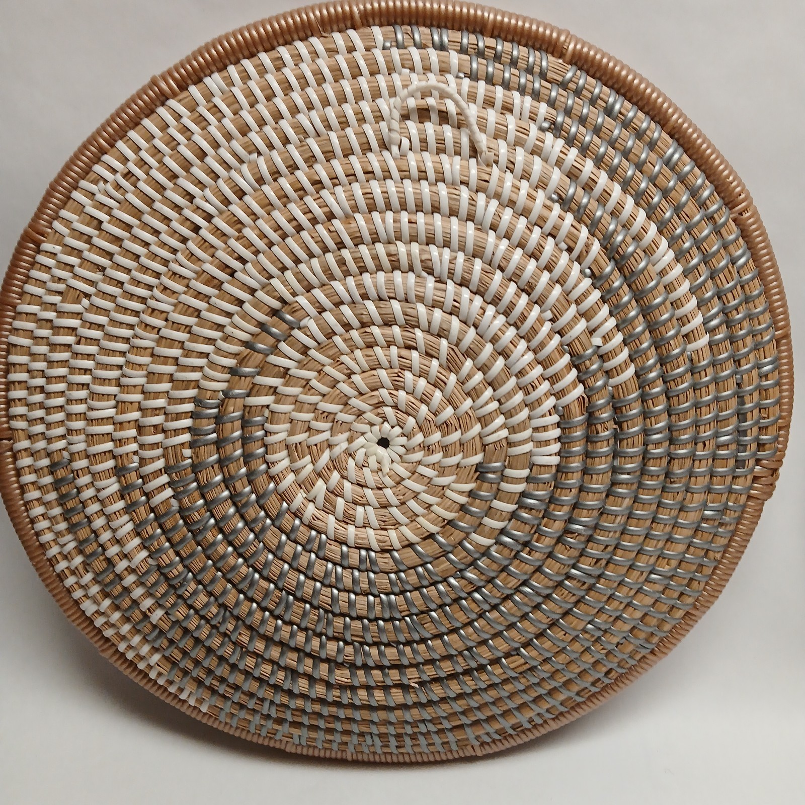 3 Piece Lot of Boho Round Wall Basket Decor, Seagrass Rattan Wicker Gallery Wall