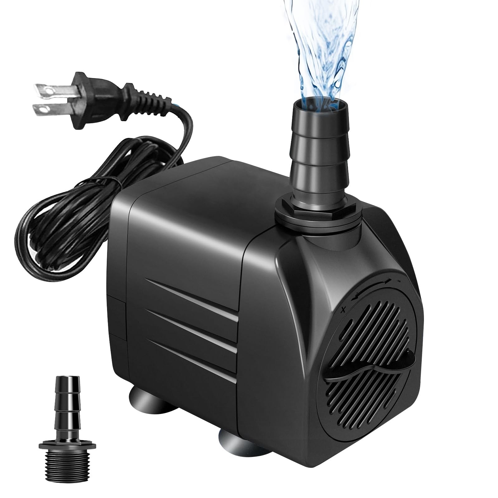 220GPH (800L/H) Submersible Pump 15W, Ultra Quiet Fountain Pump with 5.25ft H...