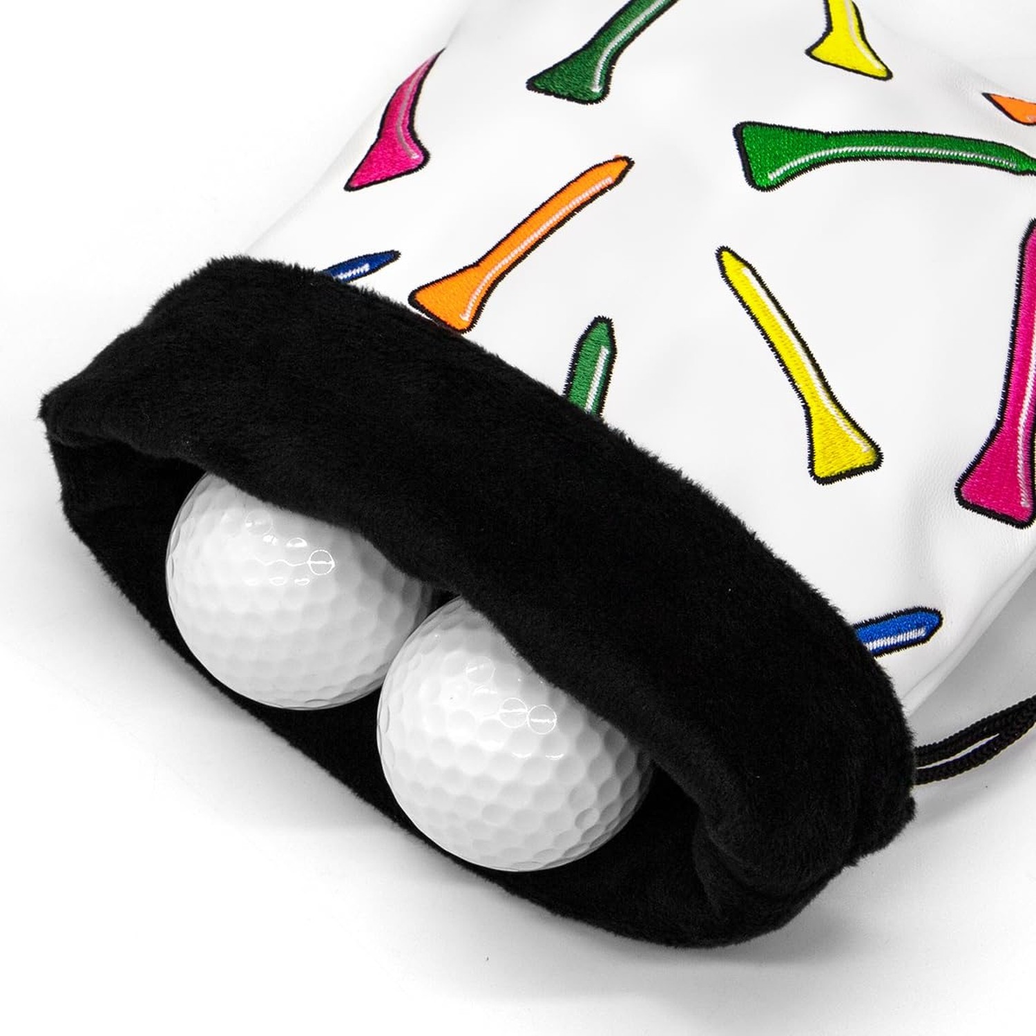 Valuables Pouch,Golf Bag Pouch with Drawstrings Golf Tee Bag Leather Golf Tee...