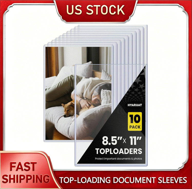 8.5 x 11 Rigid Clear Toploaders - PVC x 11 inches, clear 10pcs
