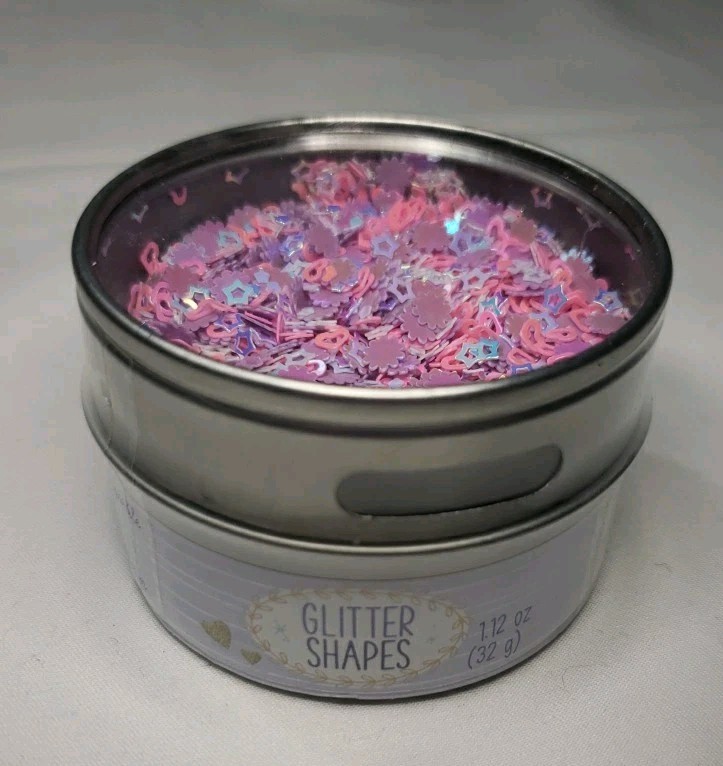 Sulyn Glitter Shapes Approx. 1.12oz SUL55539 Hearts, Stars & Flowers ATSM D-4236