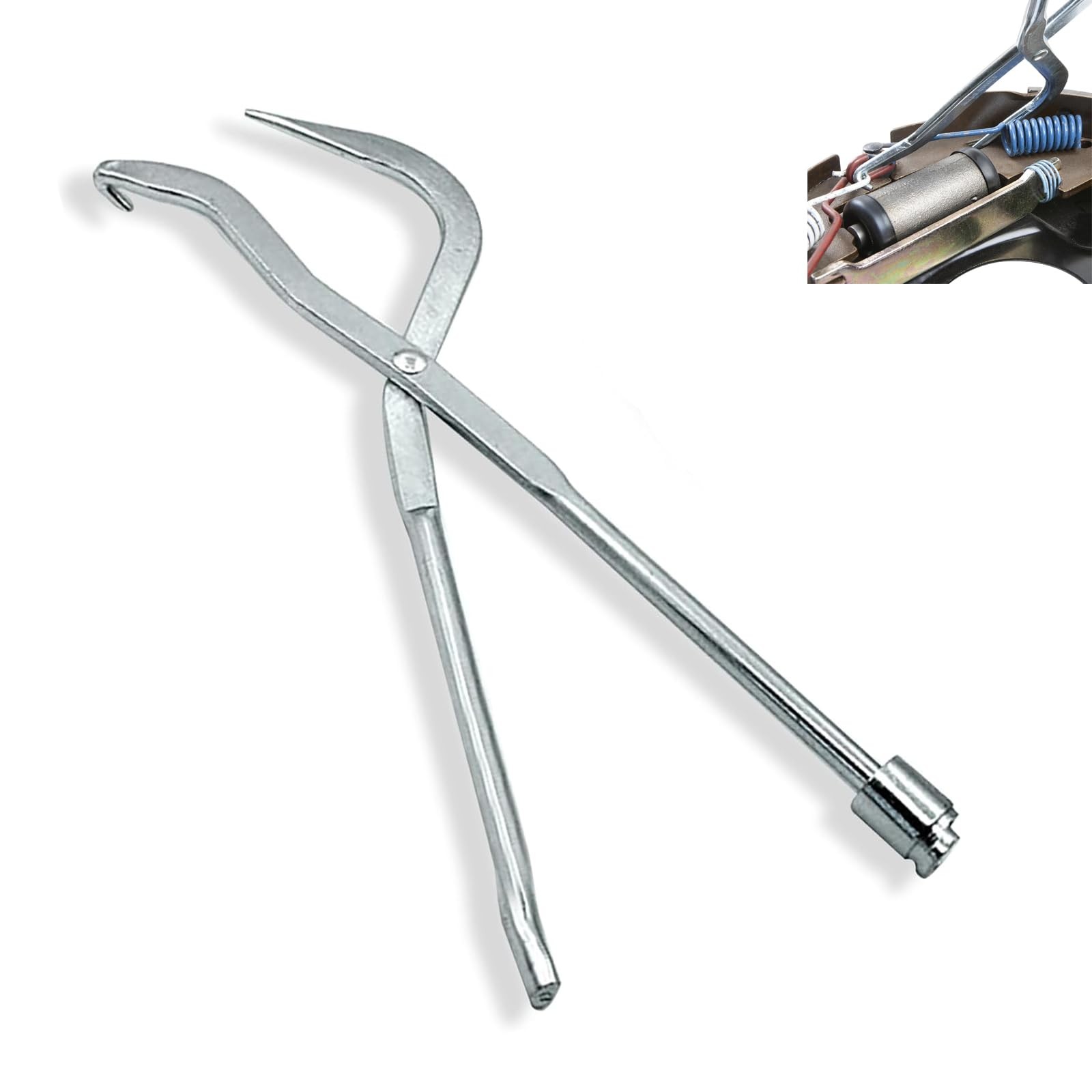 MLY 1 PC Drum Brake Tool, Double Ended Spring Carbon Sliver