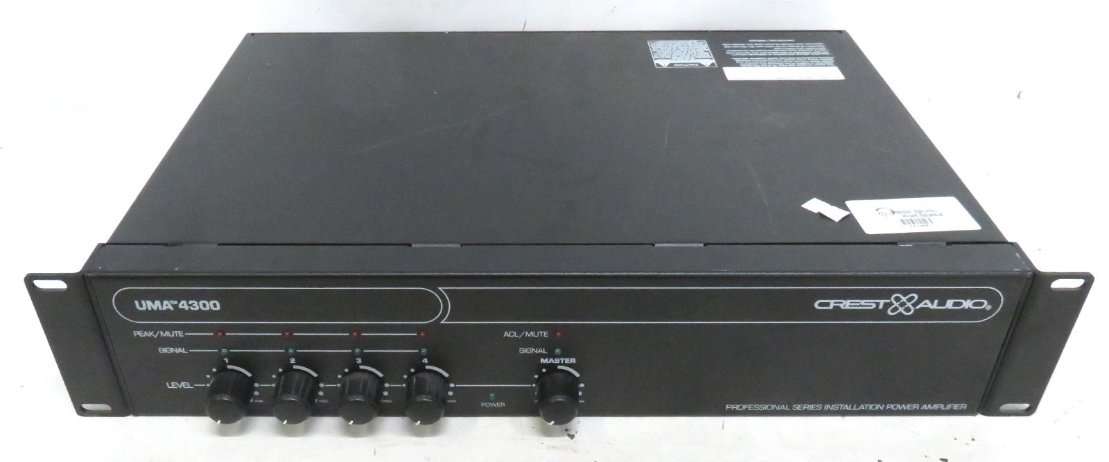 Crest Audio UMA 4300 Utility Amplifier * 300W Mono W/ Page Muting 4x In * Used
