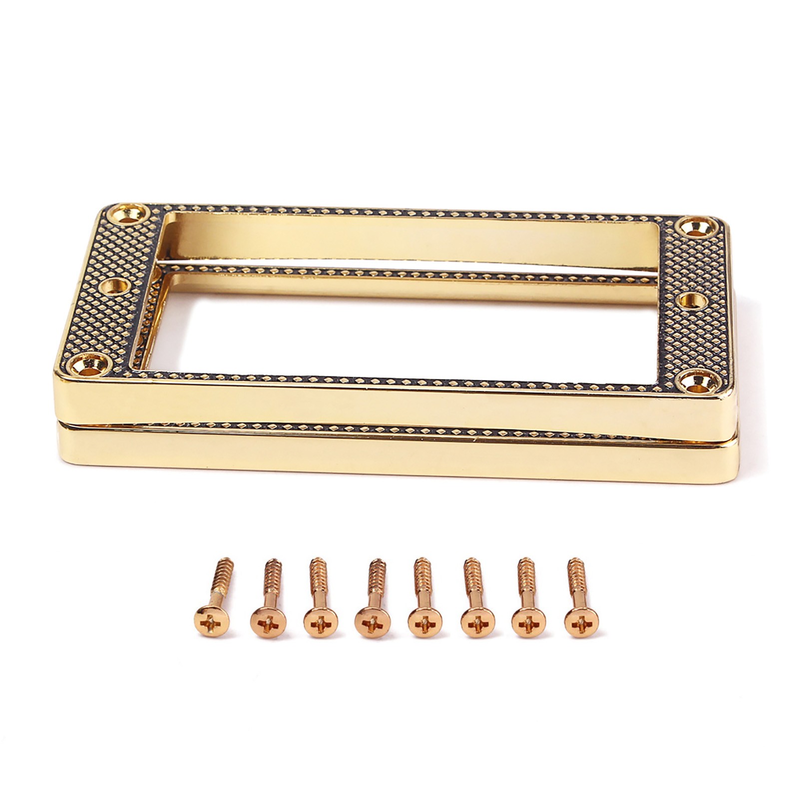 2pcs Zinc Alloy Gold Humbucker Pickup Ring Frame Set for Electric Guitar