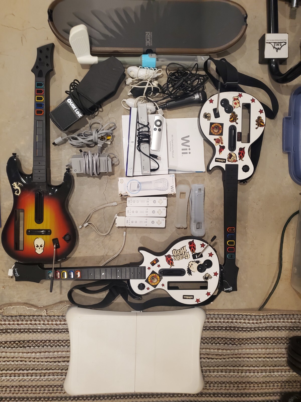 Nintendo Wii and large assortment of accessories