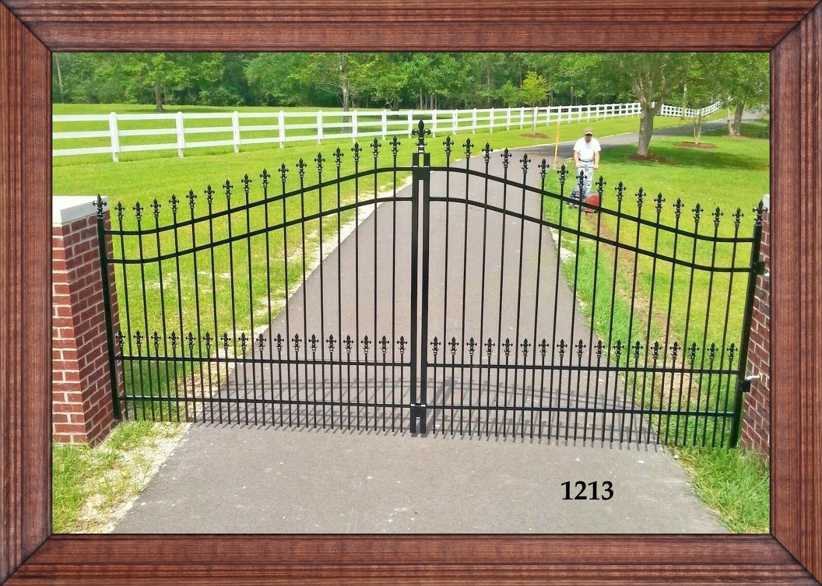 On Sale! #1213 Home Security Driveway Gate 12' WD Steel Metal Iron Cast Home USA