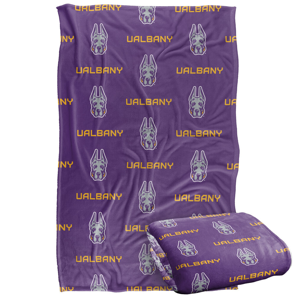 University of Albany Logo Pattern Silky Touch Super Soft Throw Blanket