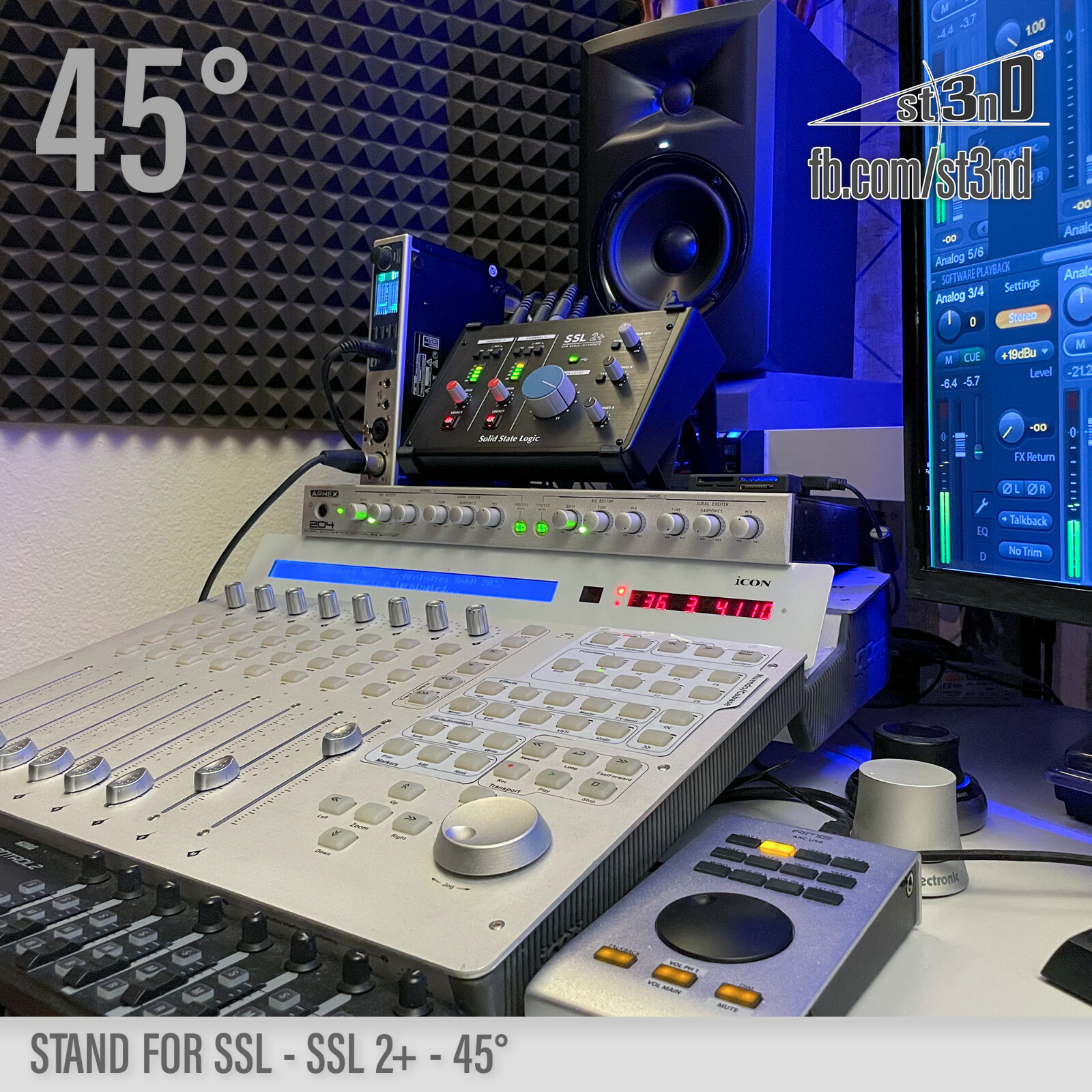 STAND for Solid State Logic SSL 2+ - Sound Card - 45°