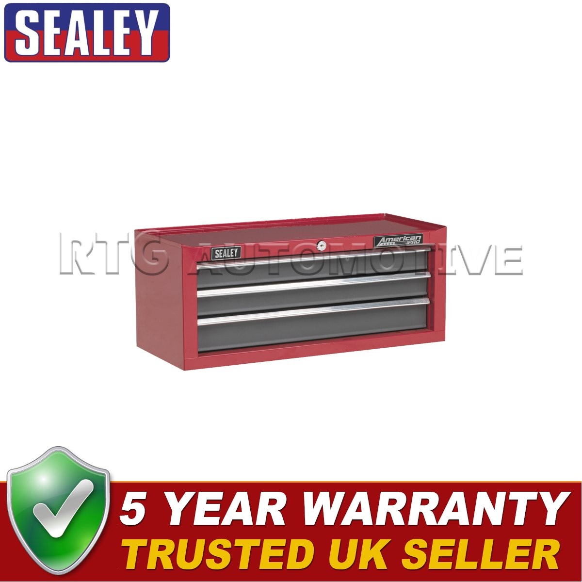 Sealey American PRO� Mid-Box Tool Chest 3 Drawer Red/Grey AP22309BB