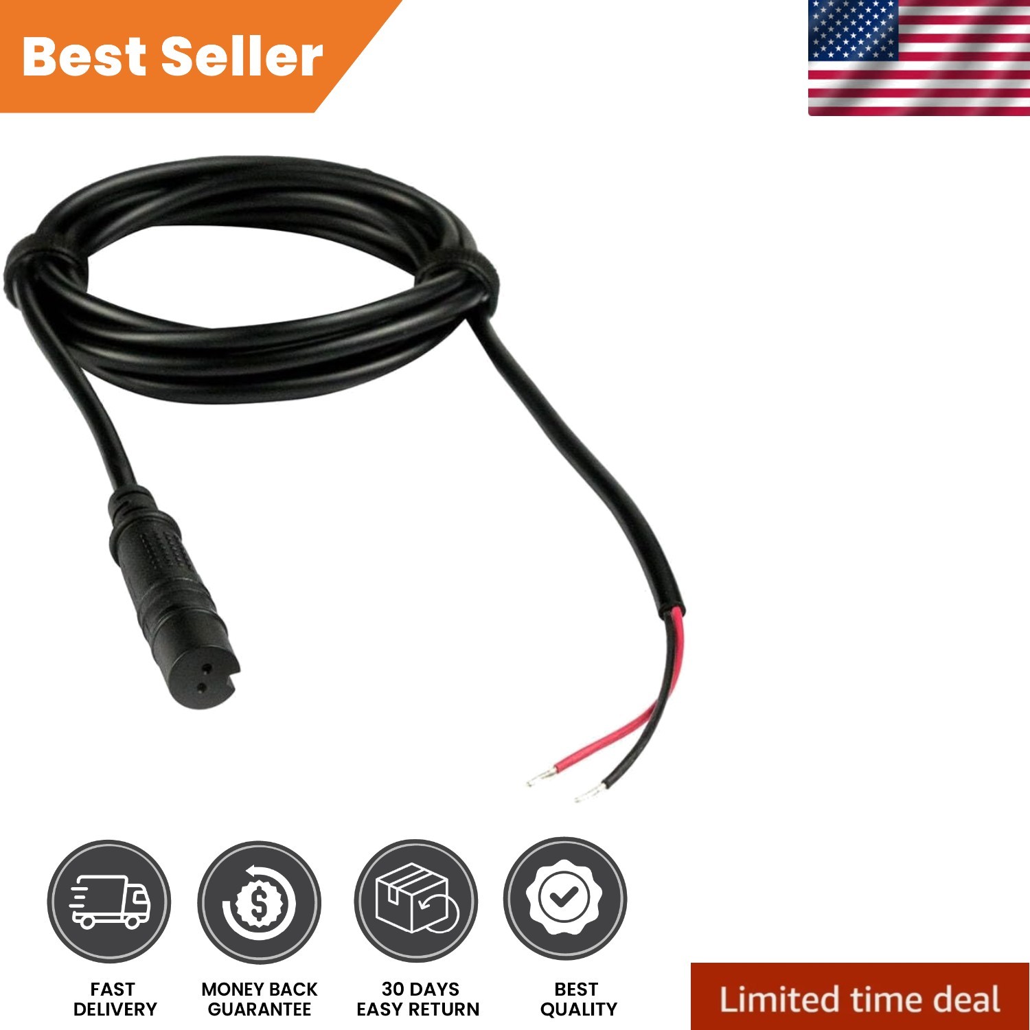 Essential 4-Pin Power Connector for Outdoor Lowrance Hook & Cruise Models