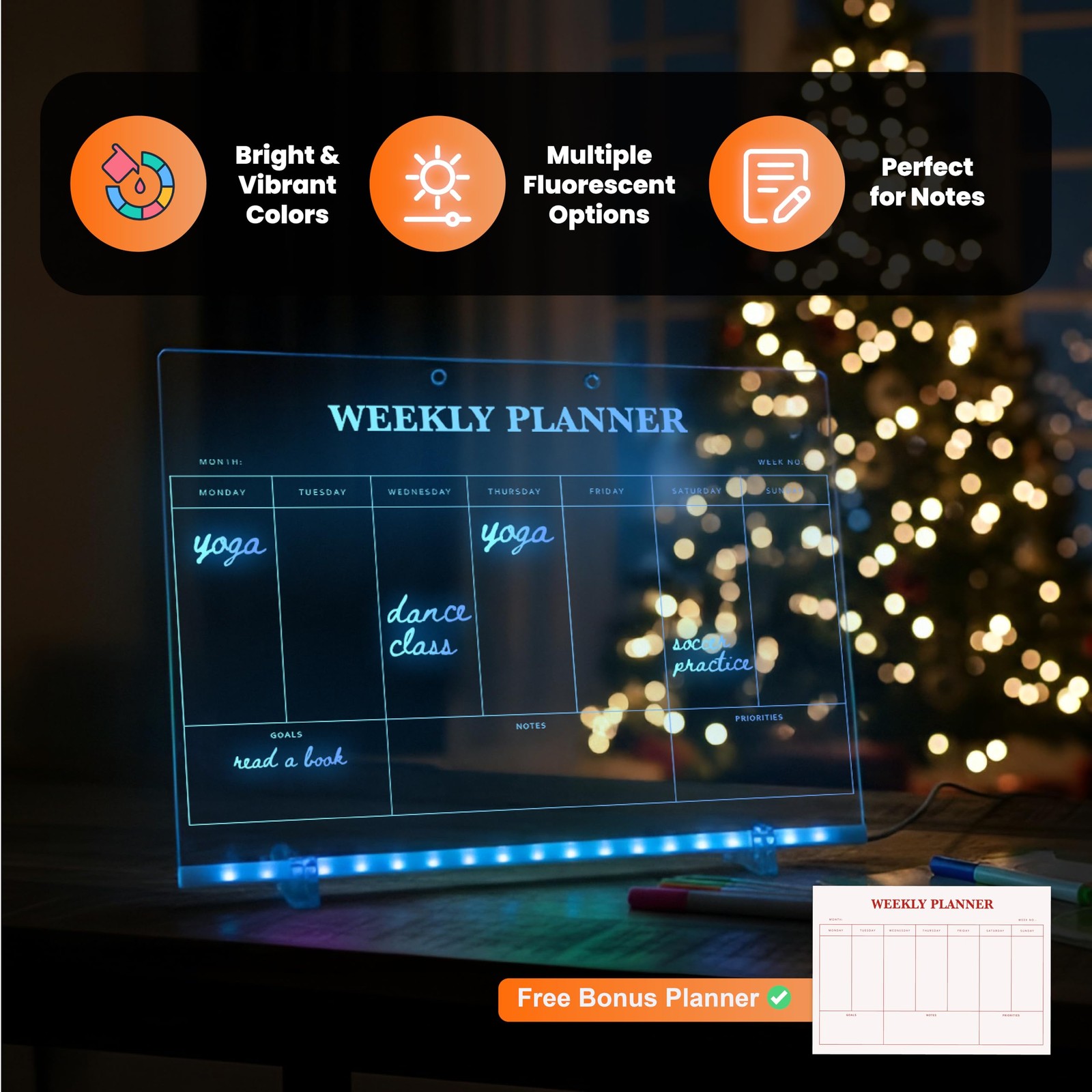 Drawing Board,13 Light Effects, Include Adapter, Drawing , Glow Doodle Note B...