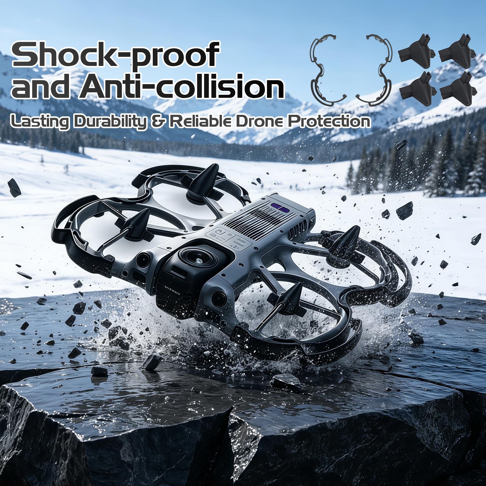 Propeller Guard Bumper for DJI AVATA 360, Anti Collision Landing Gear Protect...