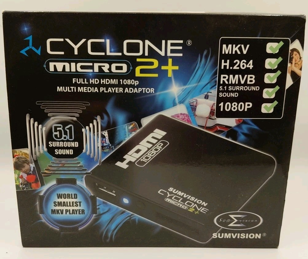 Sumvision Cyclone Micro 2+  Full HD 1080P MKV HDMI H.264 TV Media Player 5.1